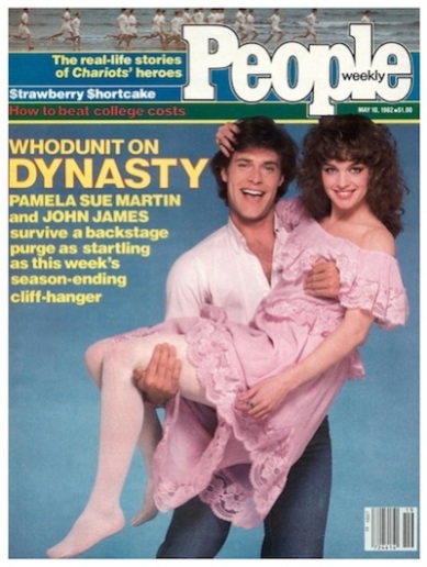 People magazine cover with John James and Pamela Sue Martin