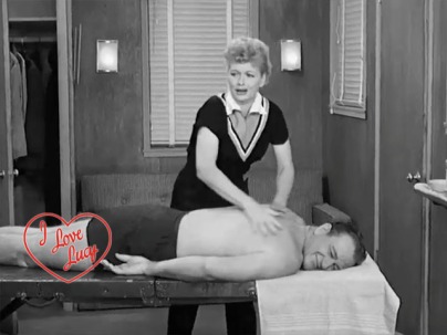 Lucy massages John Wayne