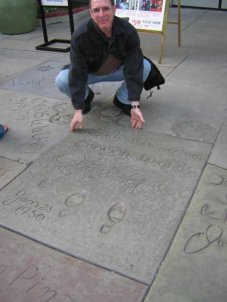 Michael by John Wayne's footprints