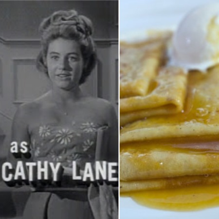 Patty Duke as Cathy Lane and crepes suzette