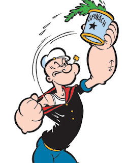 Popeye with spinach